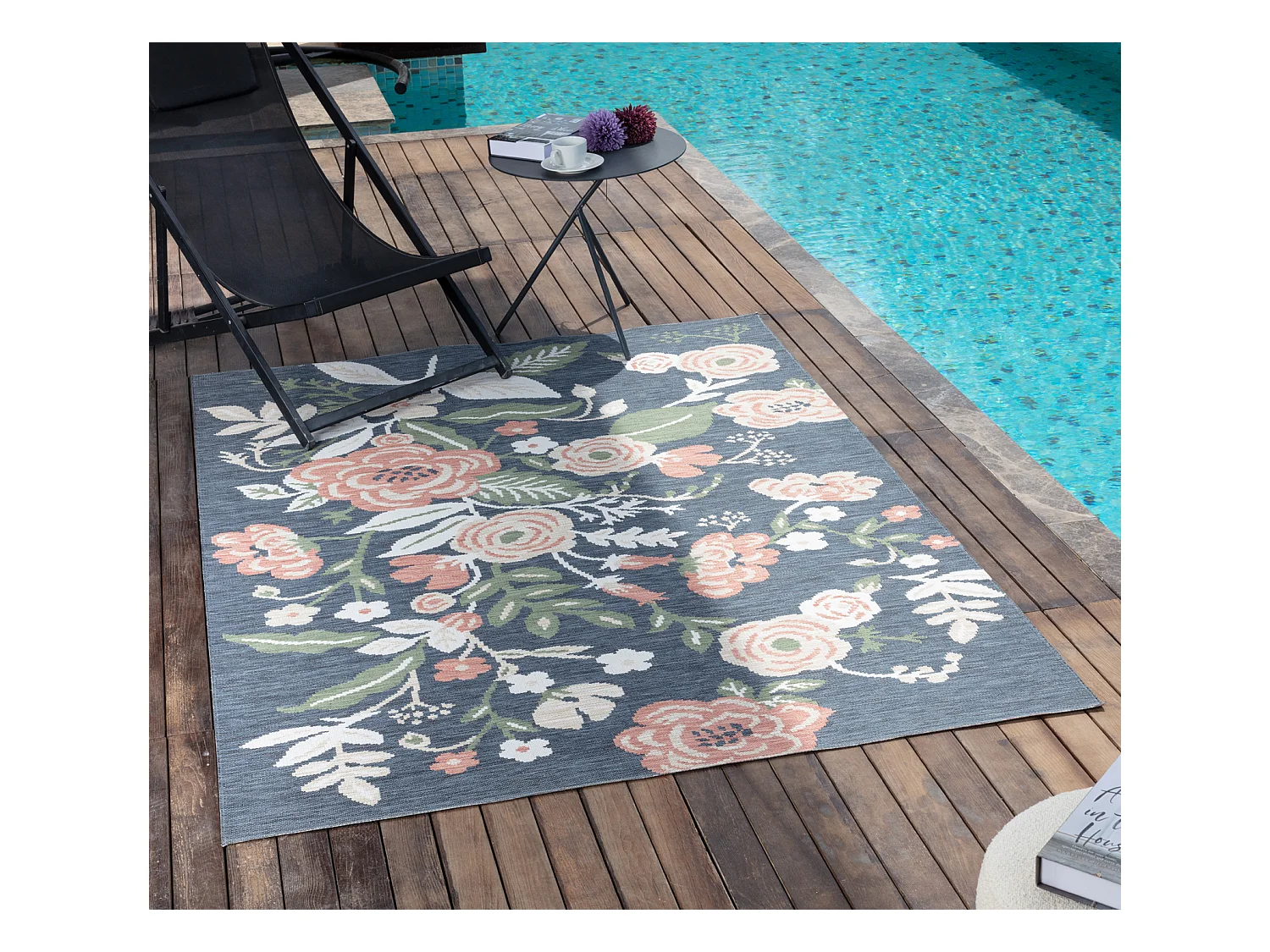 Buitenkleed - Balkon, Terras, Keuken Tapijt - Meerkleurig/DonkerBlauw - 200x275cm - SHIFU