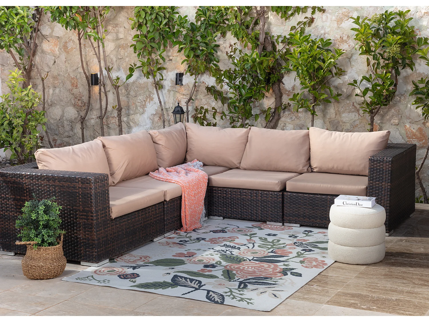 Tapis d'Extérieur/Intérieur - Multicolore/Vert - 160x213cm - SHIFU