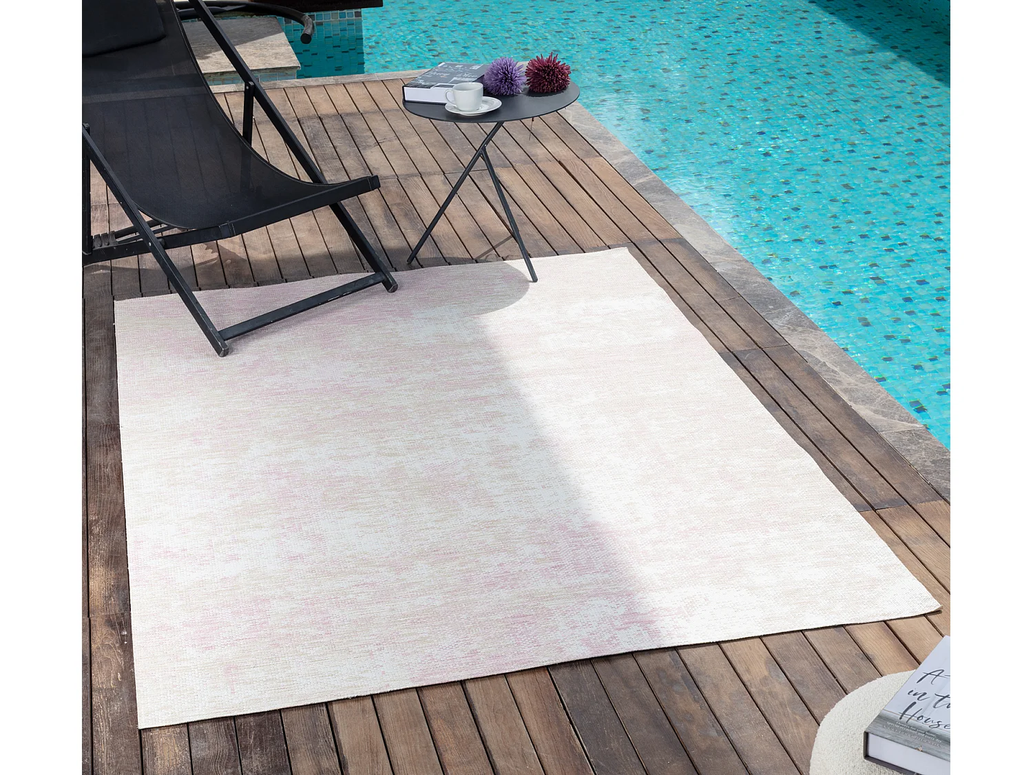 Modern Buitenkleed - Balkon, Terras, Keuken Tapijt - Beige/Paars - 160x213cm - SHINO