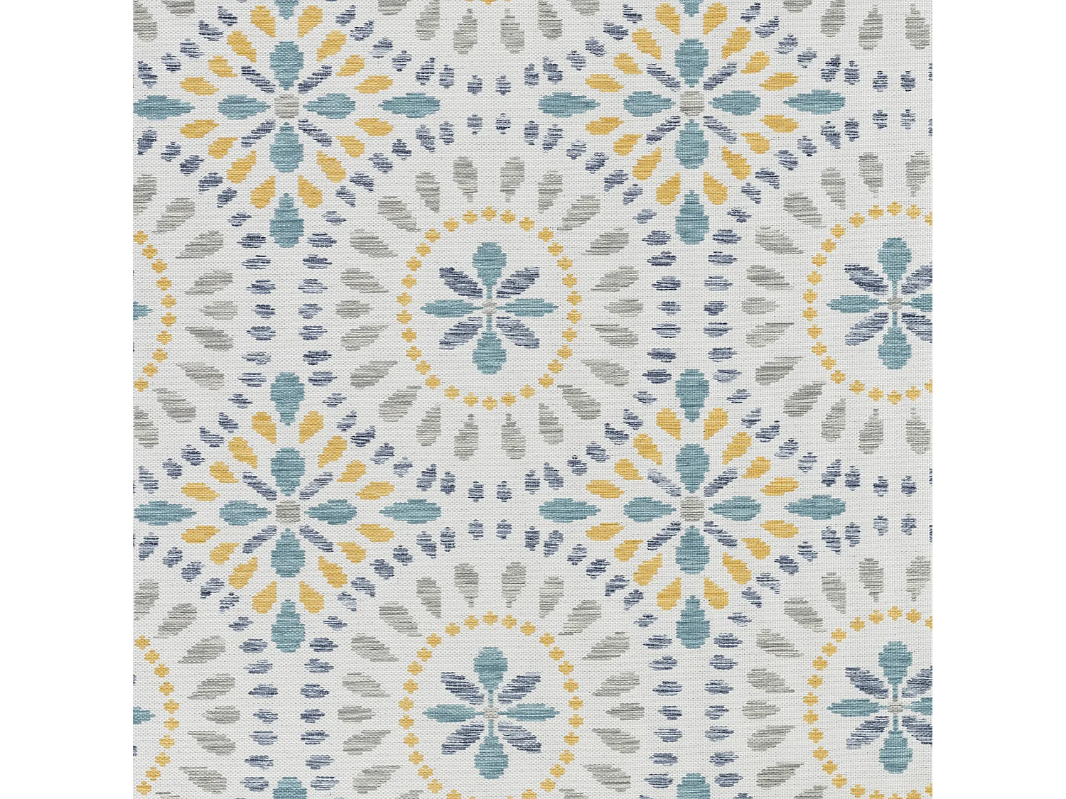 Tapis d'Extérieur/Intérieur Bohème - Bleu/Jaune Moutarde - 200x275cm - DHENA