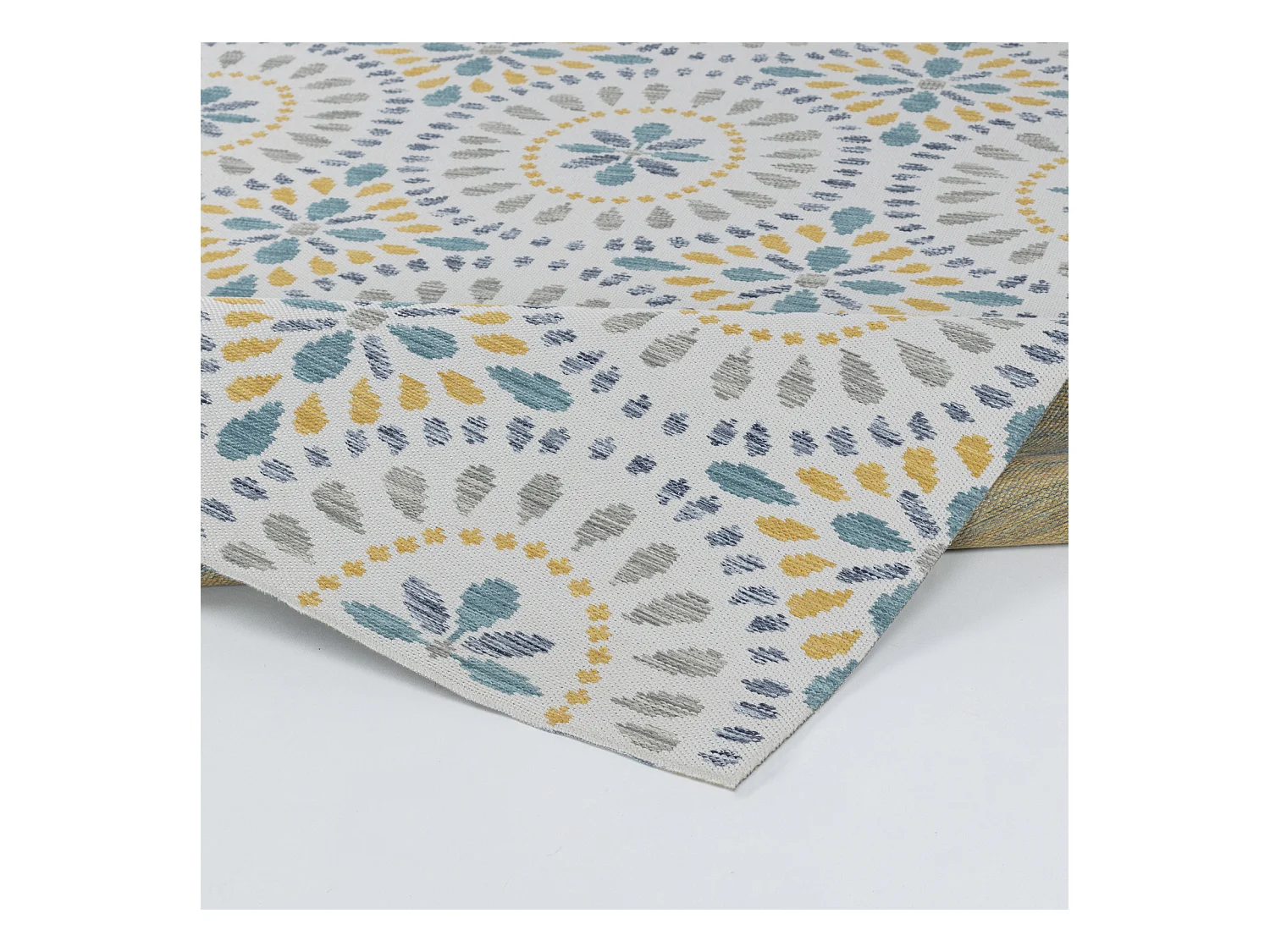 In-/Outdoor Boho-Teppich - Azul/Malve - 200x275cm - DHENA