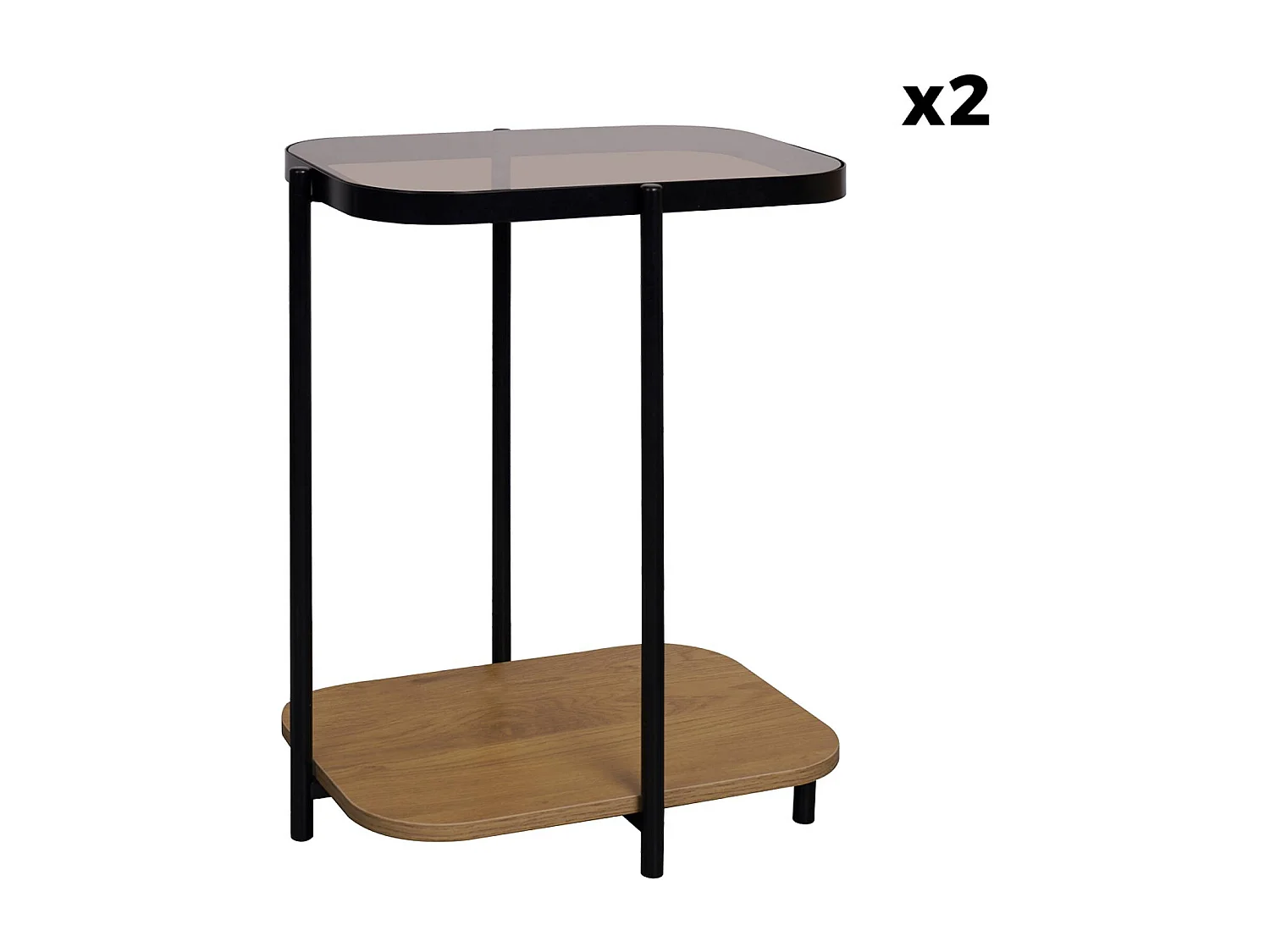 Remates de sofá vintage de metal, tapa de cristal, decoración madera,