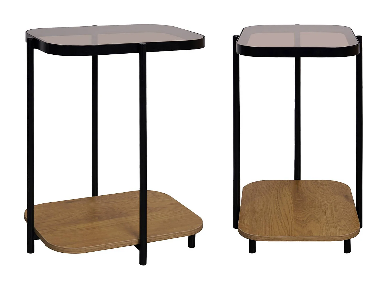 Remates de sofá vintage de metal, tapa de cristal, decoración madera,