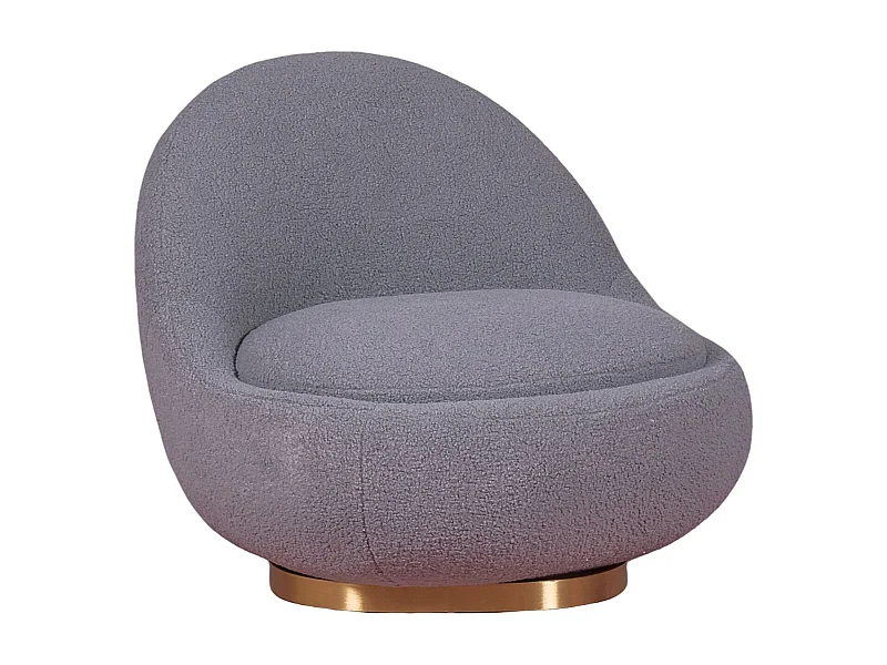 Design draaifauteuil bekleed met katoen - Corsica - Grijs