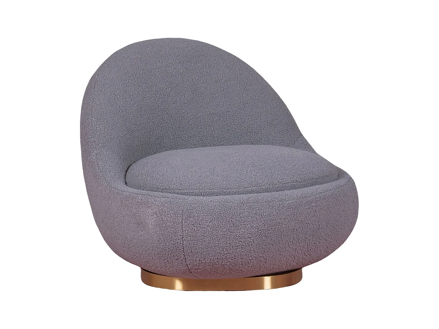 Designer-Drehsessel mit Baumwollbezug - Corsica - Grau