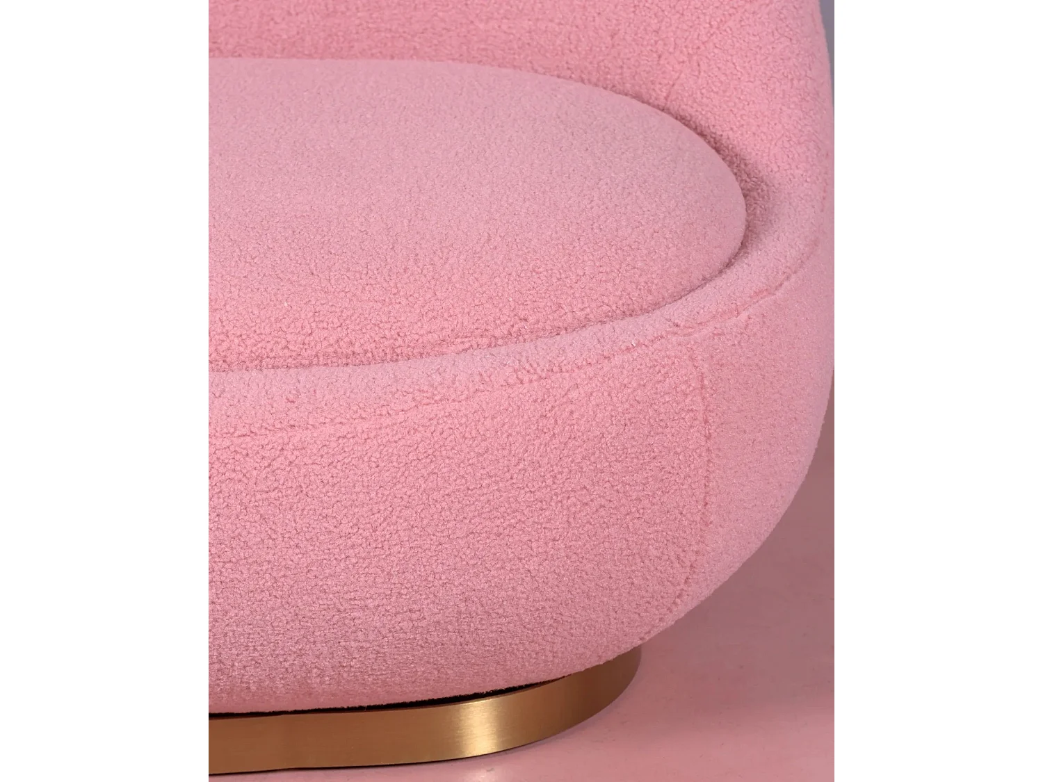 Designer-Drehsessel mit Baumwollbezug - Corsica - Rosa