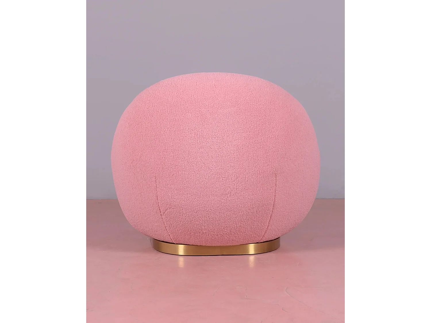 Design draaifauteuil bekleed met katoen - Corsica - Roze