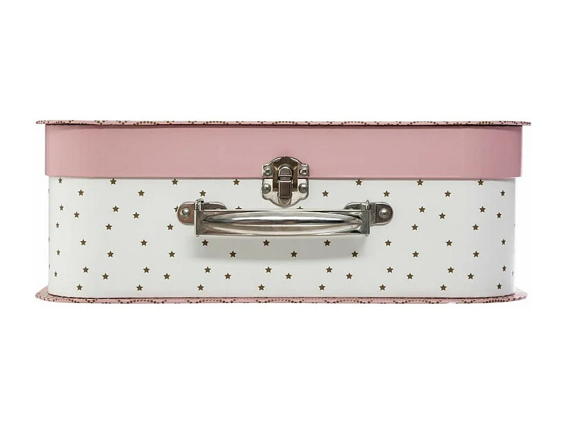 Set di 3 Valigie cartone rosa 29,5x22x10,5cm