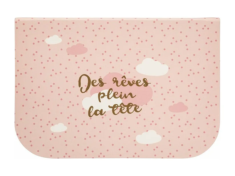 Lot de 3 Valisette de Rangement "Douceur" 29cm Rose