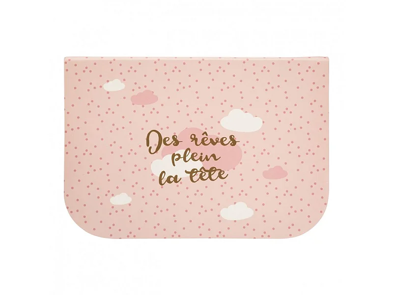 Lot de 3 Valisette de Rangement "Douceur" 29cm Rose