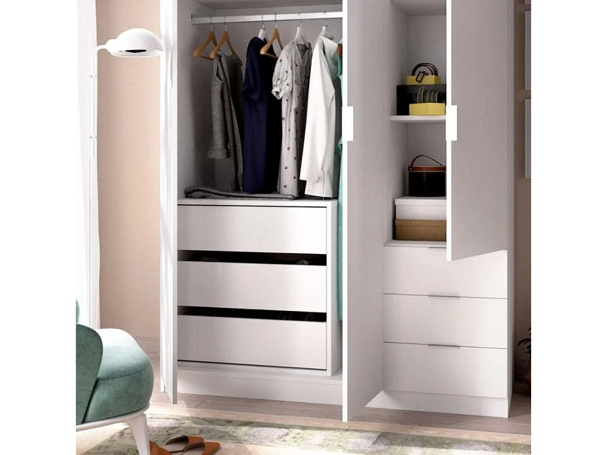 Cómoda 3 gavetas aglomerado branco 60x57x44cm