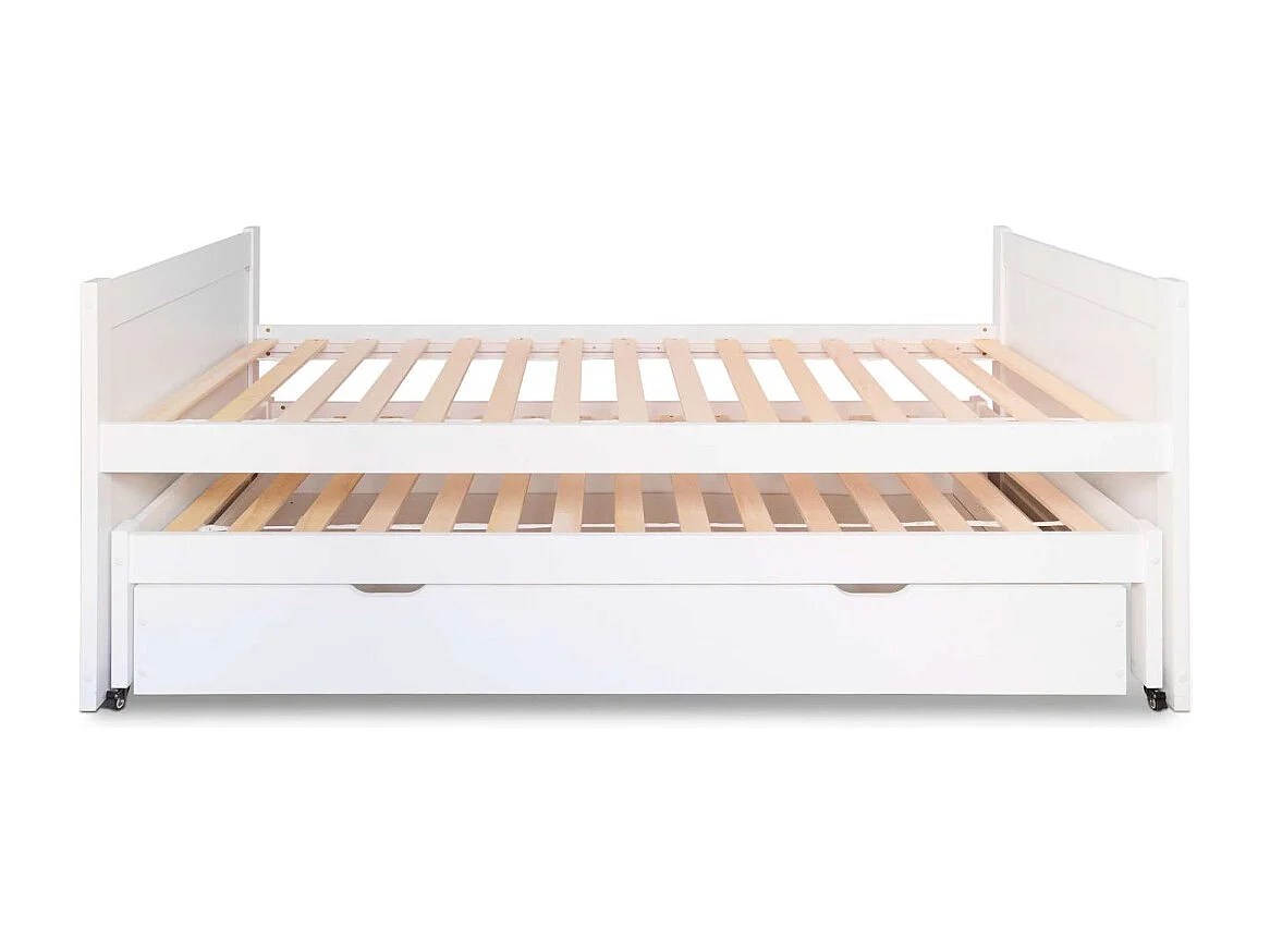 Cama nido compacta madera blanco 90x200 cm