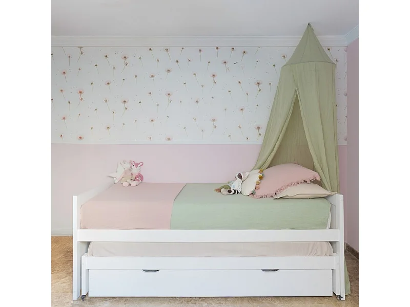 Letto a nido legno bianco 90x200 cm