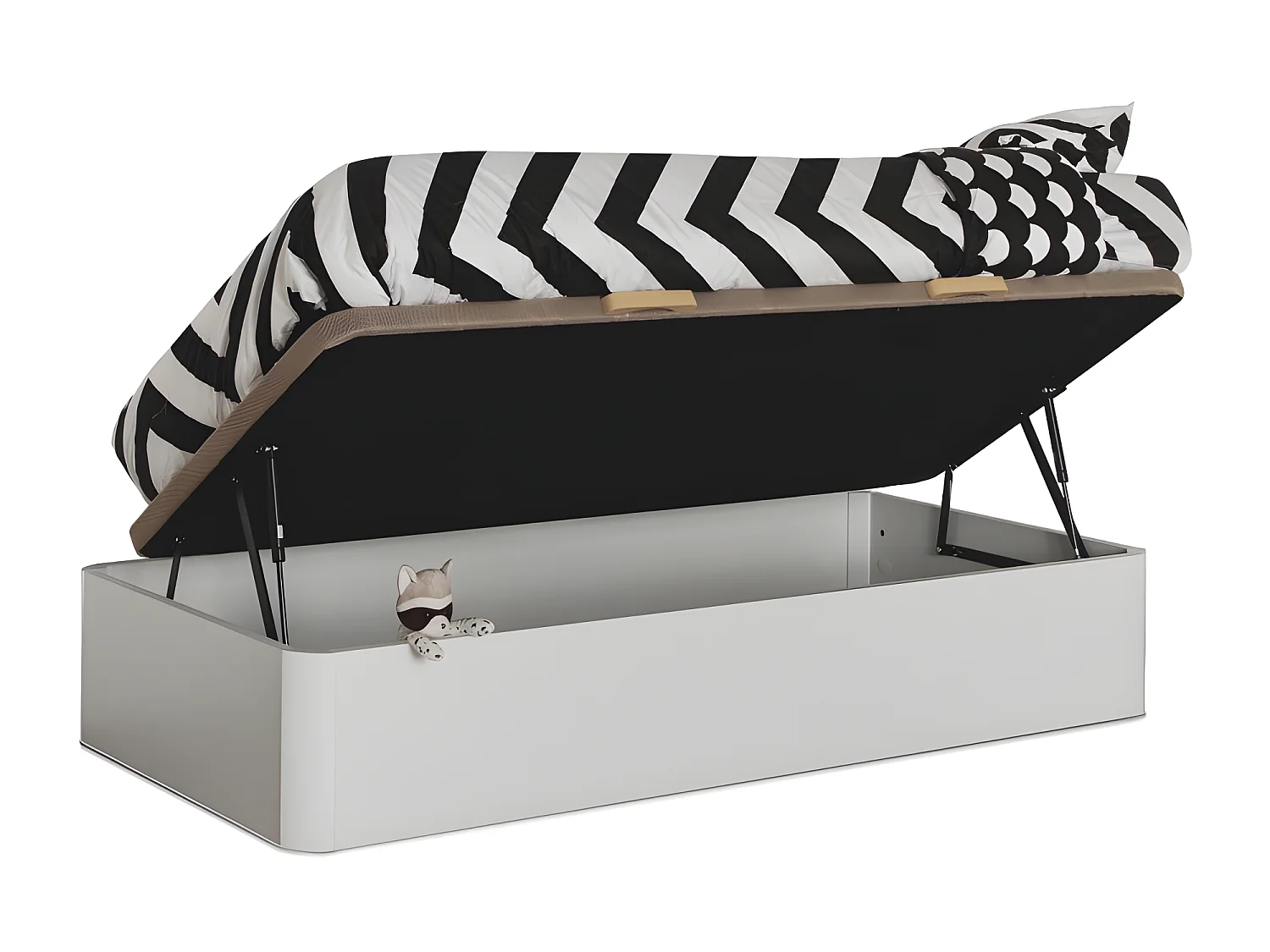 Canapé abatible lateral aglomerado blanco 190x90cm