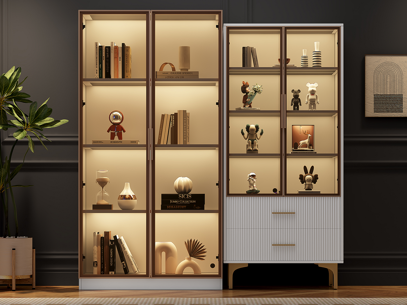 Vitrine En Aluminium Et Verre 90x60 Cm - Verrouillable, Portable, Pour Cartes Ou Objets