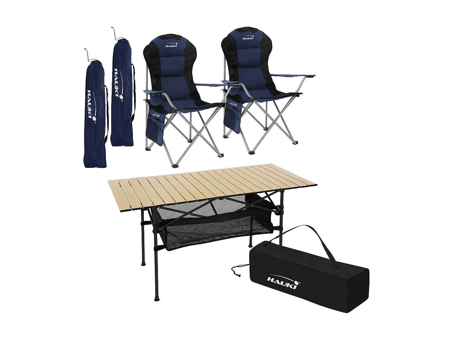 Set da campeggio con 2 sedie tavolino pieghevole beige camping borsa trasporto