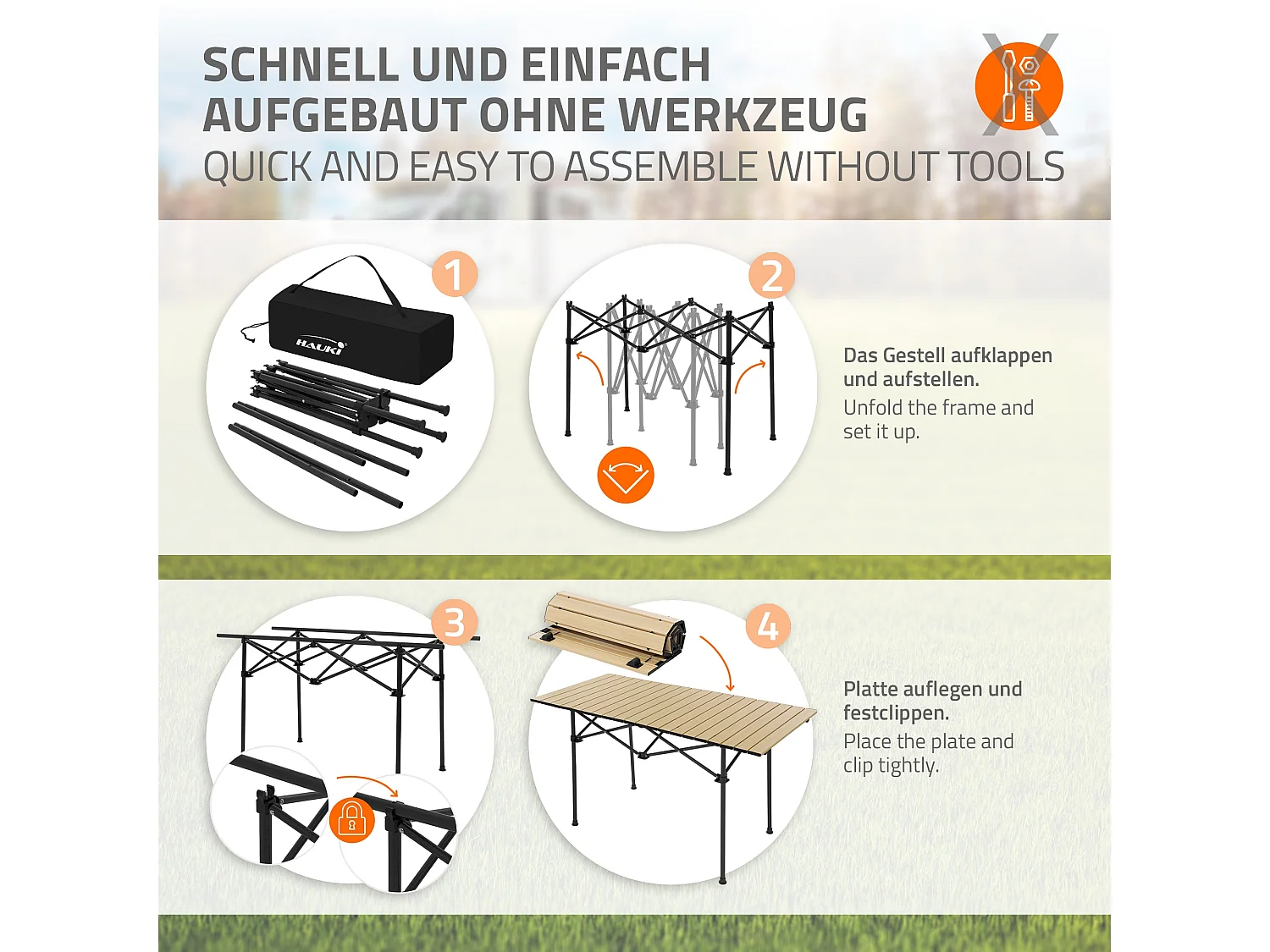 Set da campeggio con 2 sedie tavolino pieghevole beige camping borsa trasporto