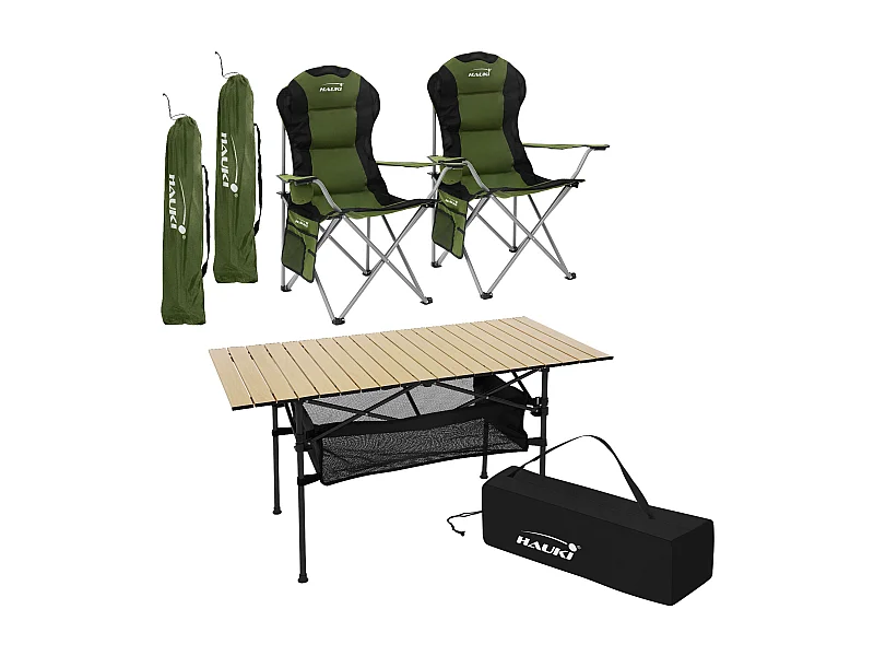 Set di mobili da campeggio Tavolo da campeggio in alluminio Sedia da campeggio pieghevole Tavolo con rotelle Sedia da giardino