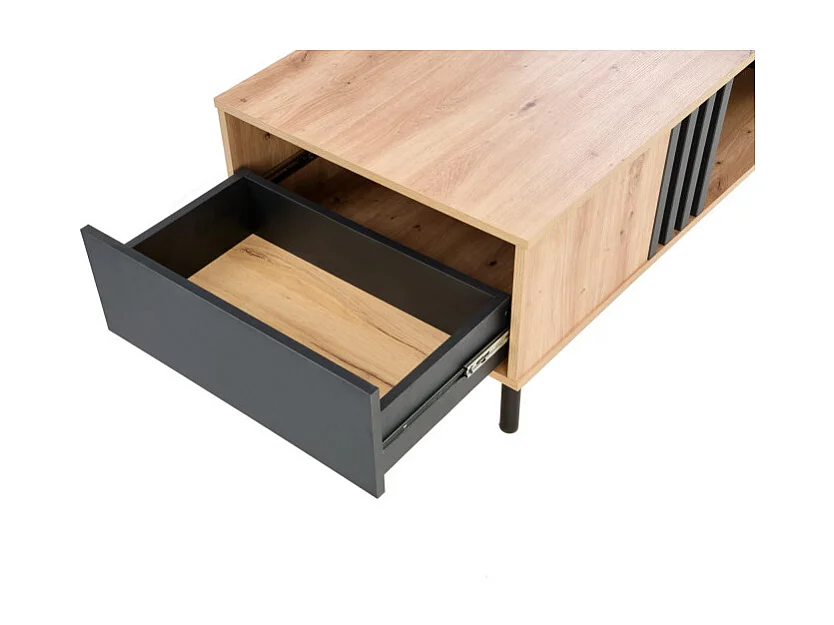 Mesa de centro de estilo industrial con cajón y nicho de almacenamiento Marigold