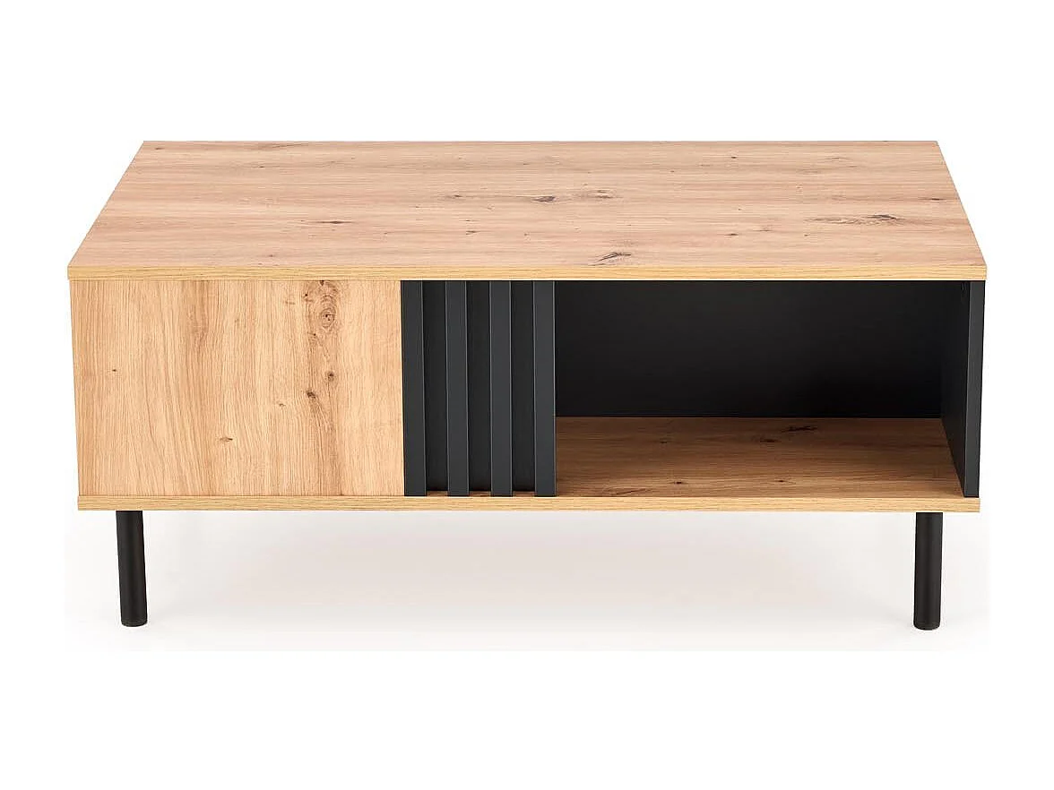 Table basse de style industriel avec tiroir et niche de rangement Marigold