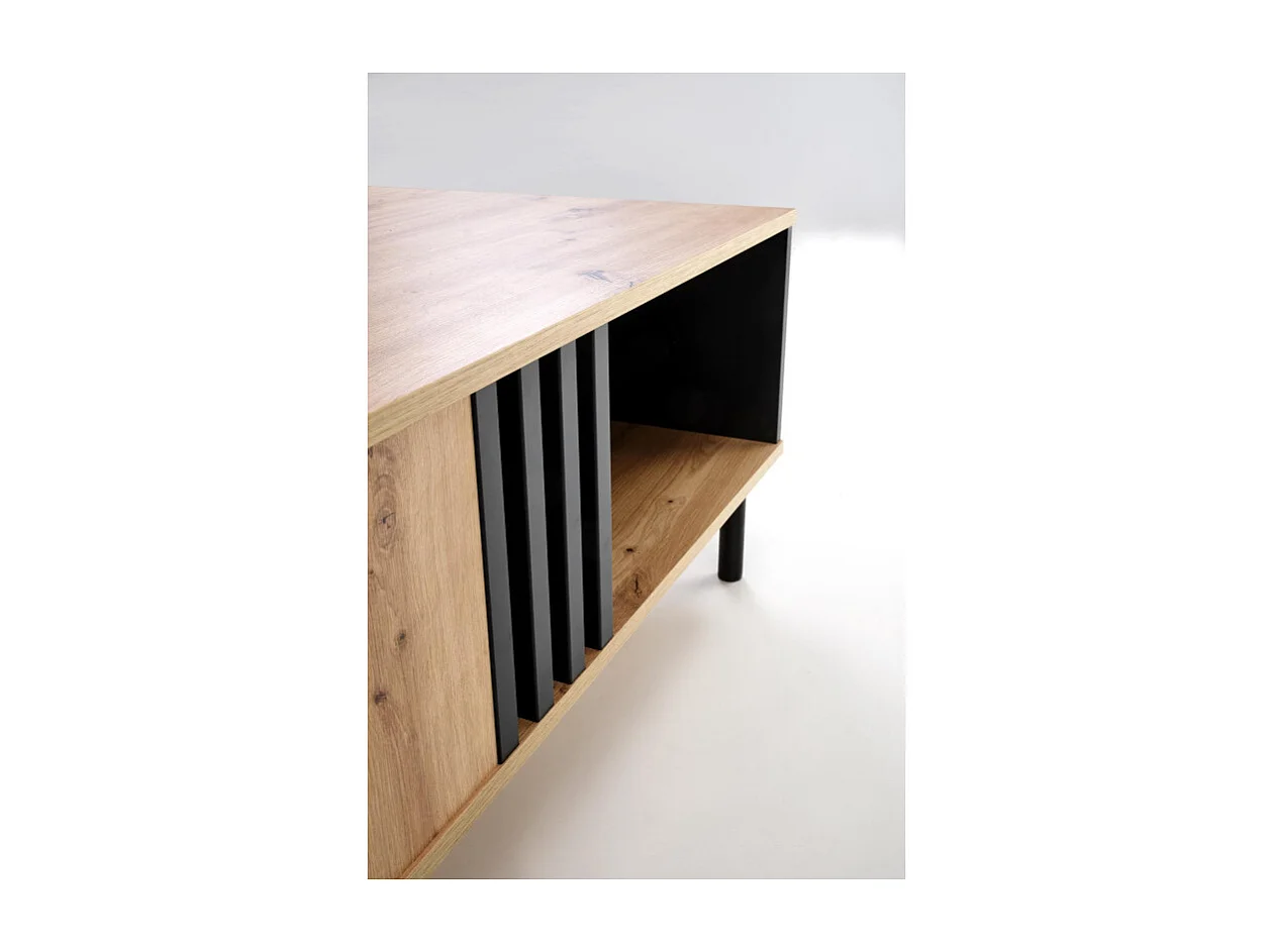Table basse de style industriel avec tiroir et niche de rangement Marigold