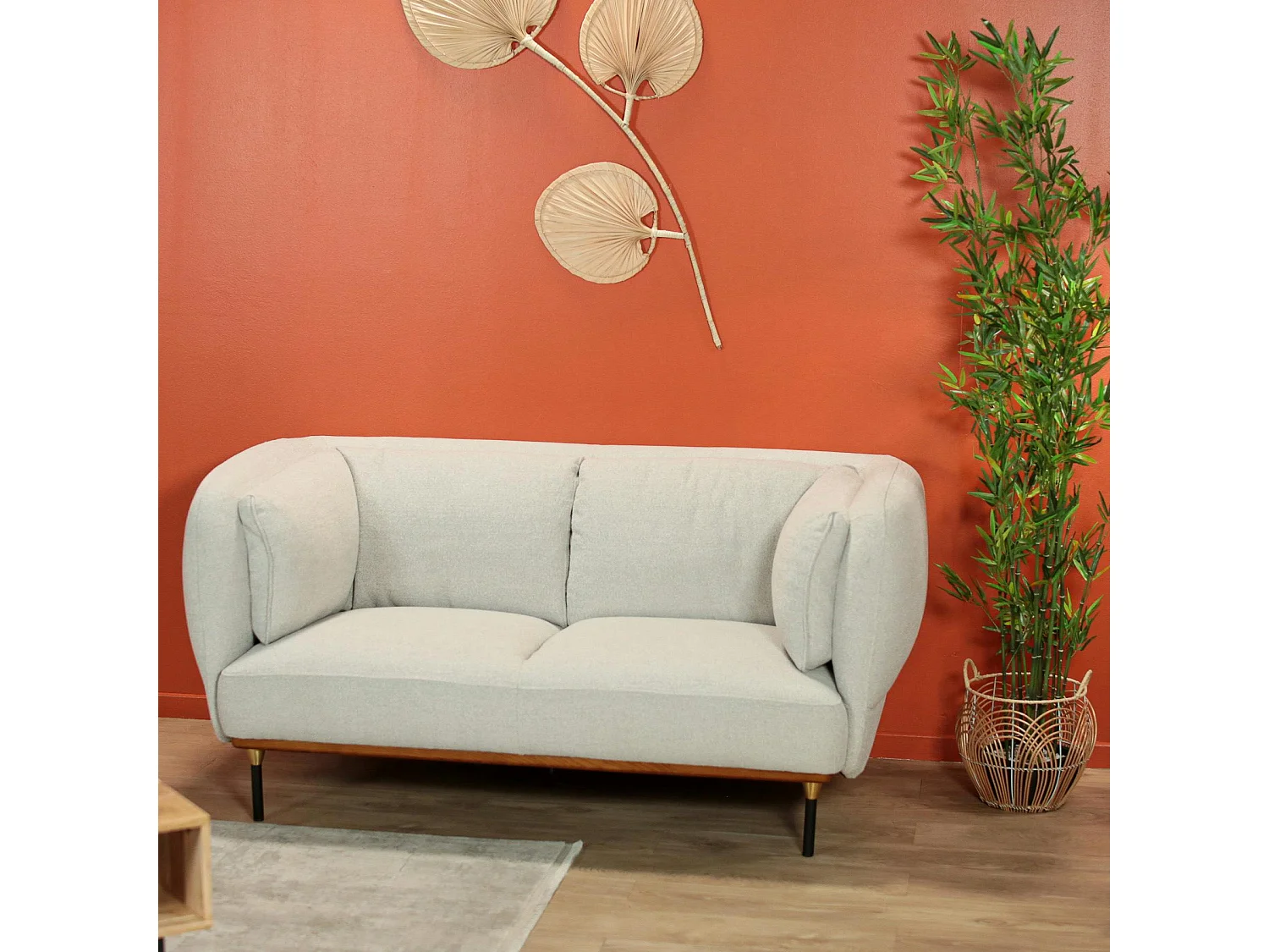 Canapé gris perle en tissu GOTEBORG