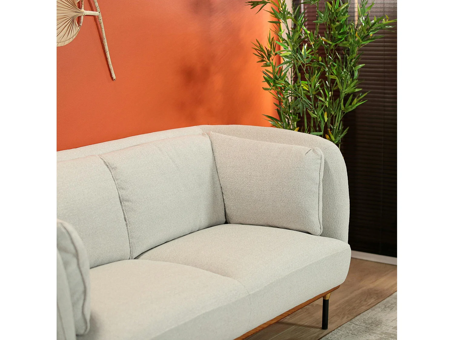 Canapé gris perle en tissu GOTEBORG