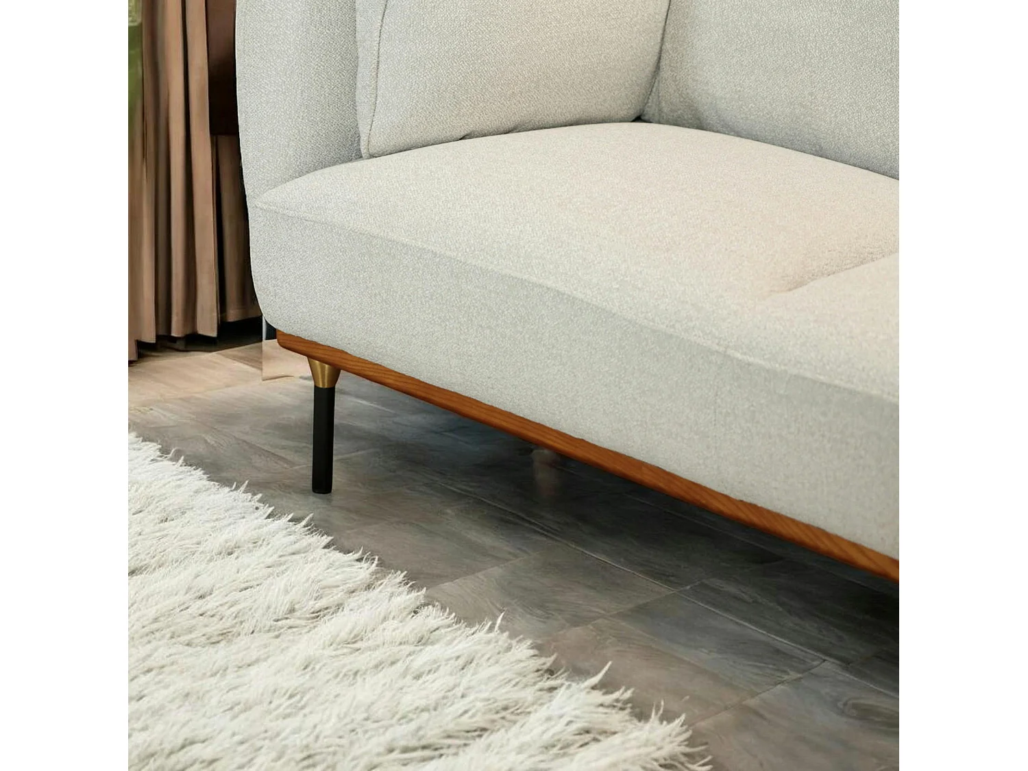 Canapé 2 places en tissu gris clair GOTEBORG