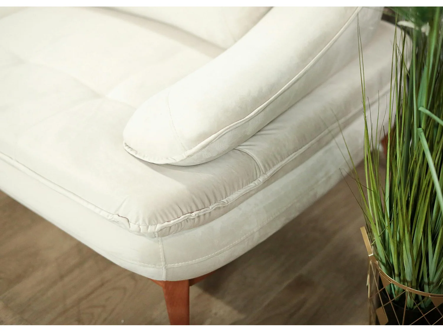 Canapé modulable 3 places blanc crème HOVE