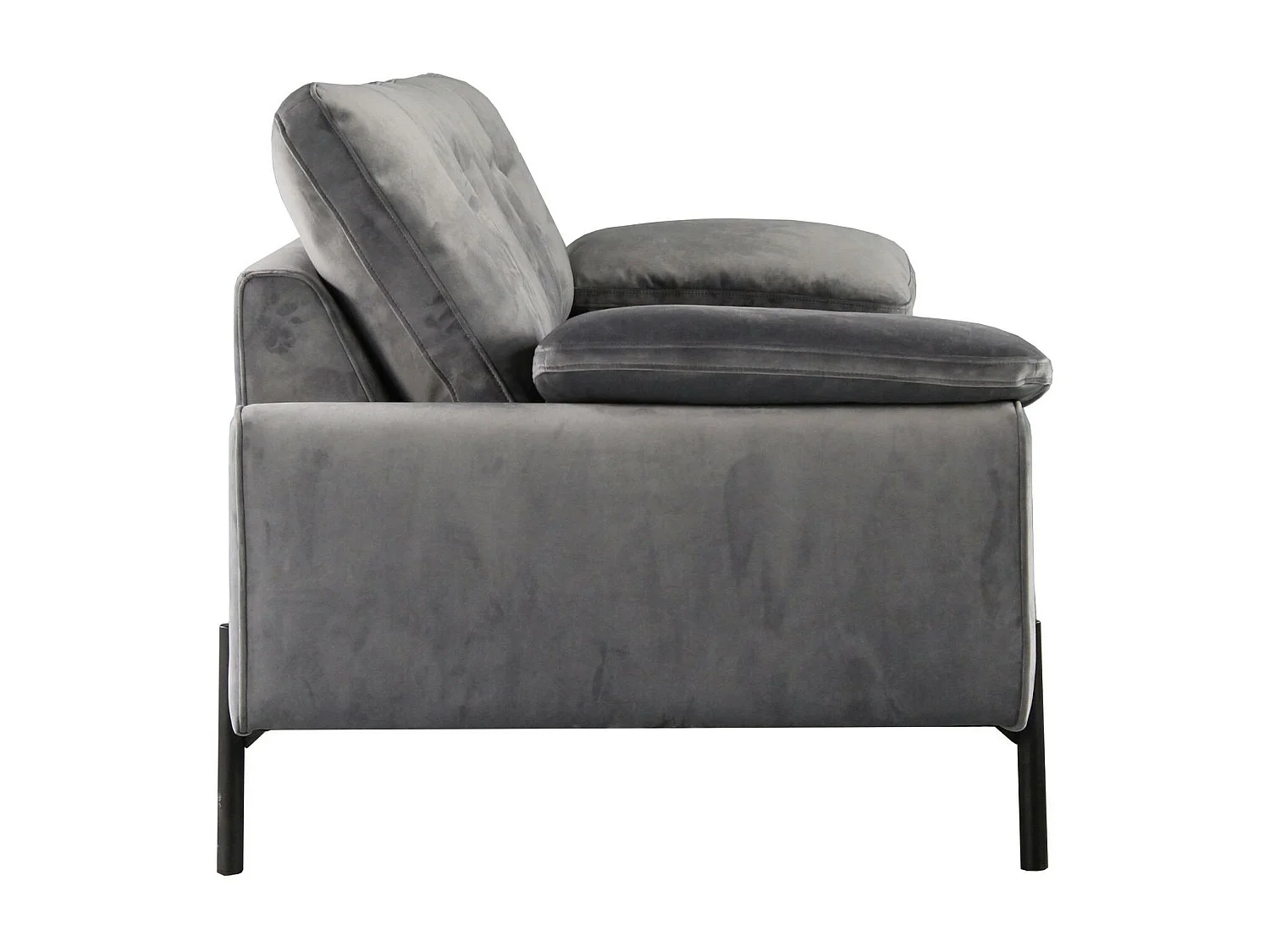 Canapé 3 places en velours gris GLASGOW