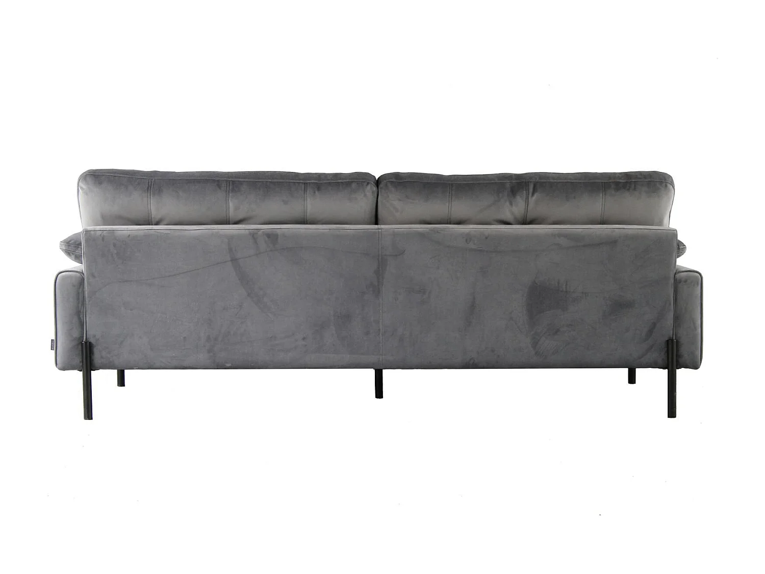 Canapé 3 places en velours gris GLASGOW