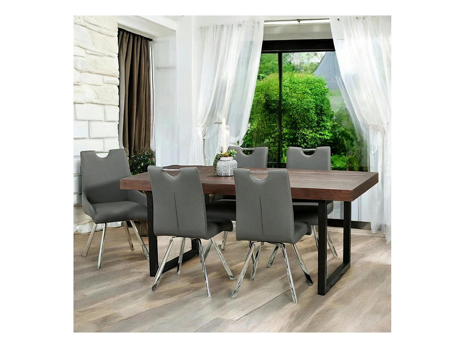 Table à manger bois recyclé 180 cm SAMOA