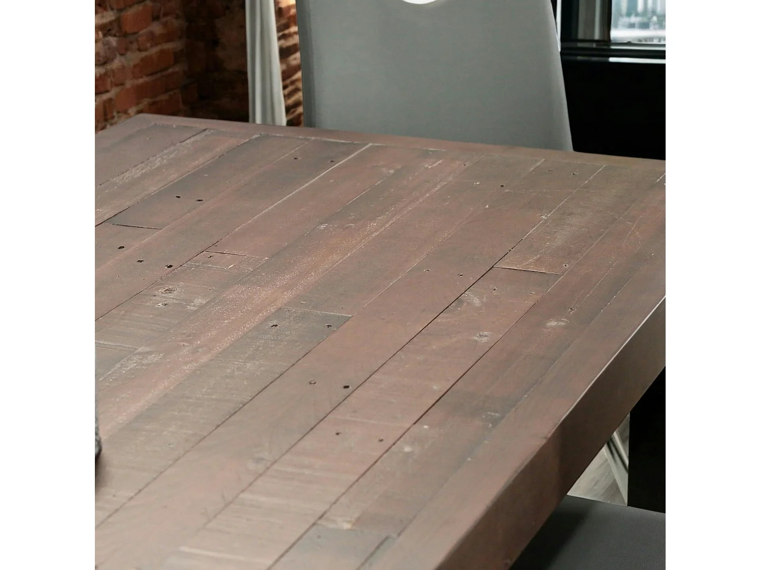 Table à manger bois brun recyclé 180 cm SAMOA