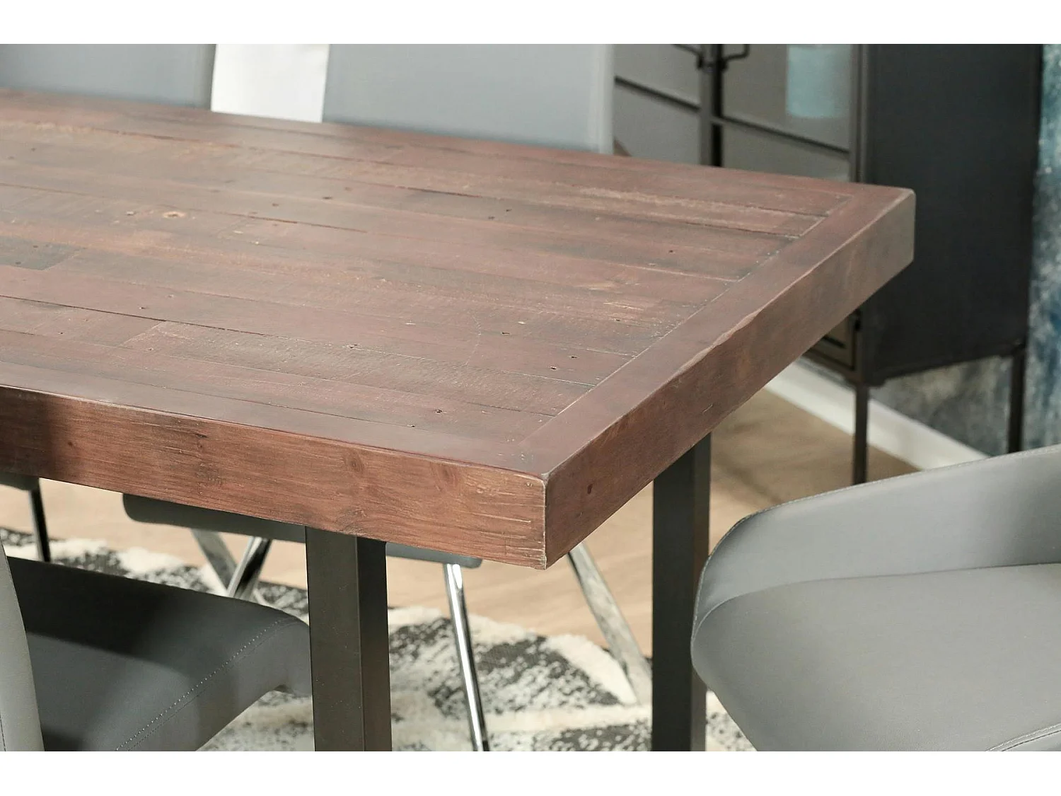 Table à manger bois brun recyclé 180 cm SAMOA