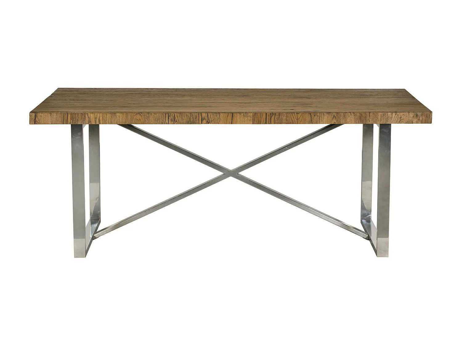 Table à manger moderne chêne acier 240 cm RIVERSIDE