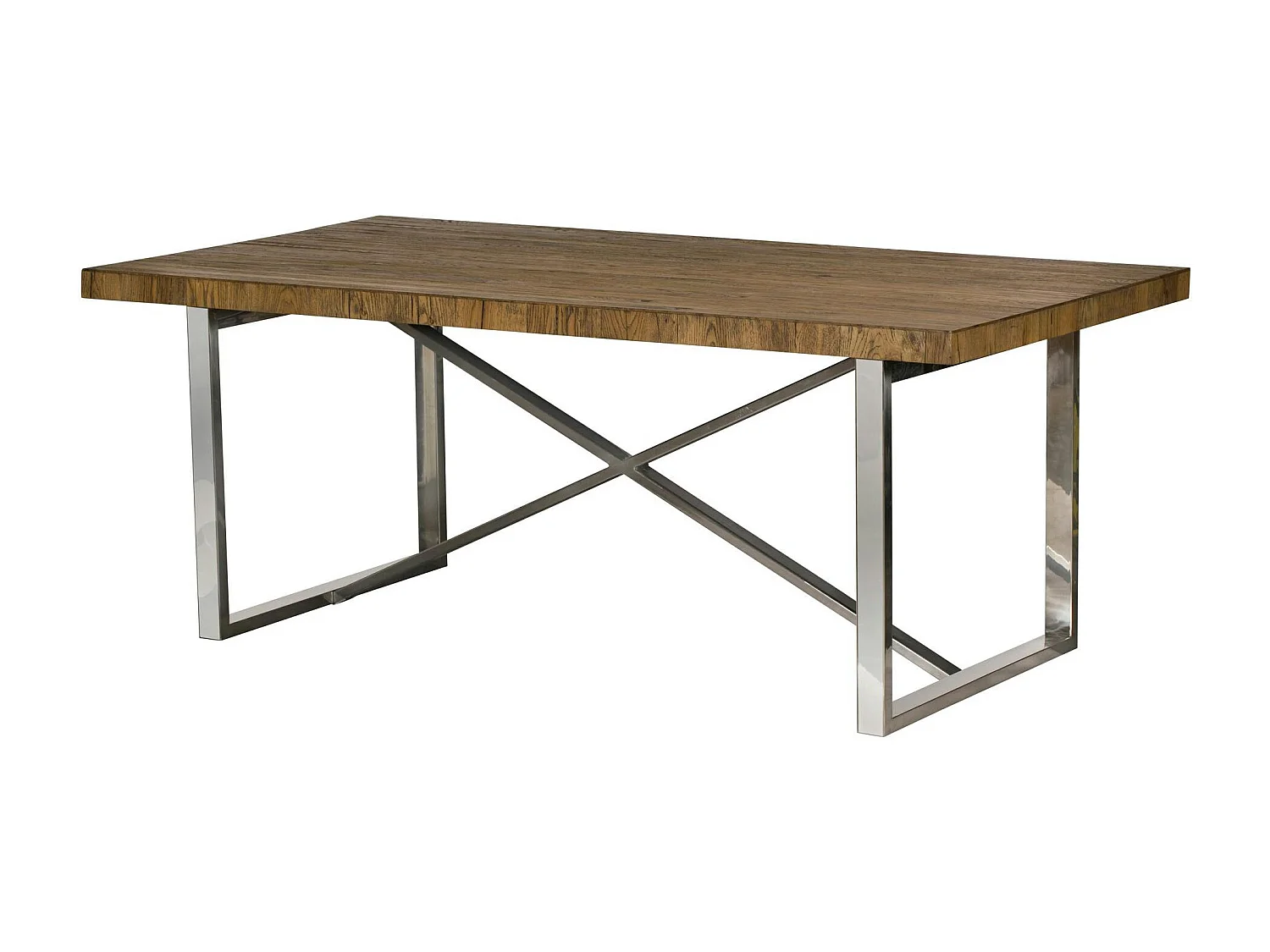 Table à manger moderne chêne acier 240 cm RIVERSIDE