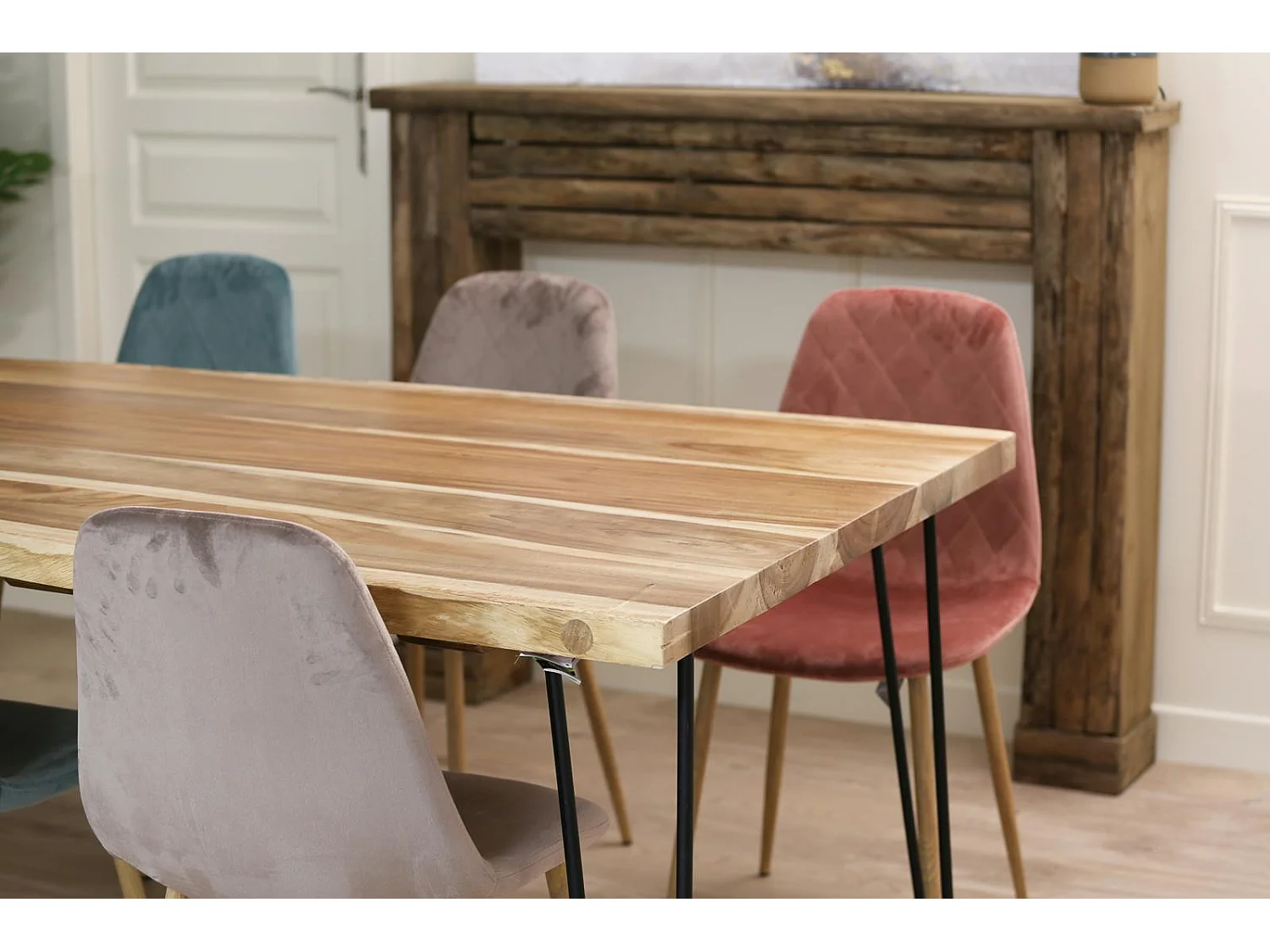 Table à manger bois massif naturel 200 cm HAWAI