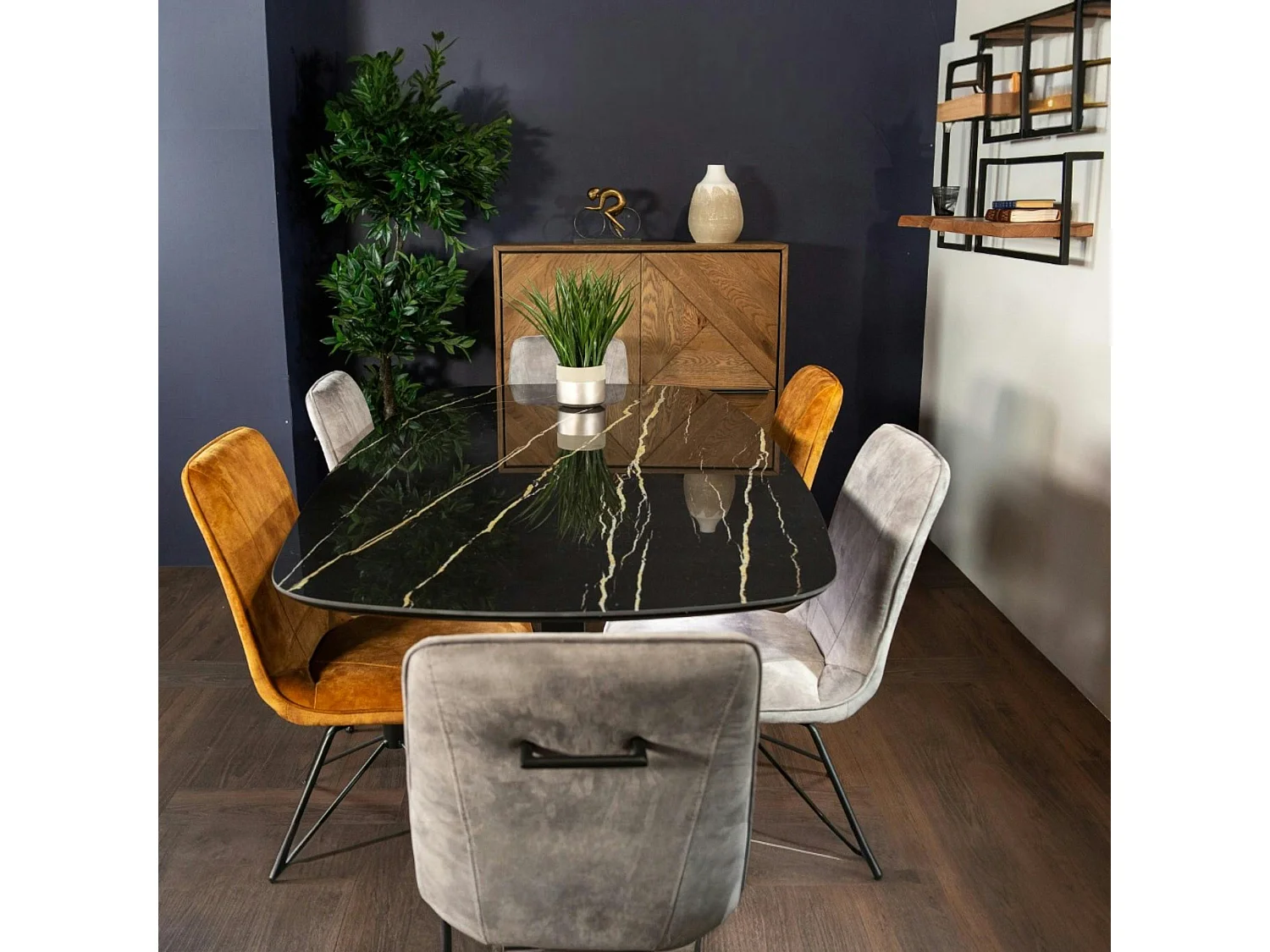 Table en céramique noire 200 cm FLORENCE