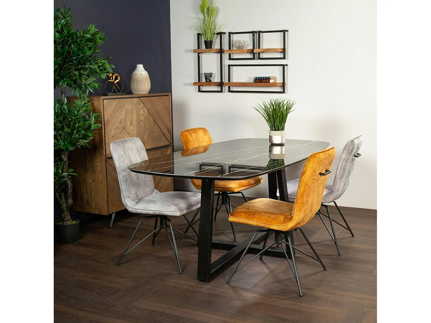 Table en céramique noire 200 cm FLORENCE