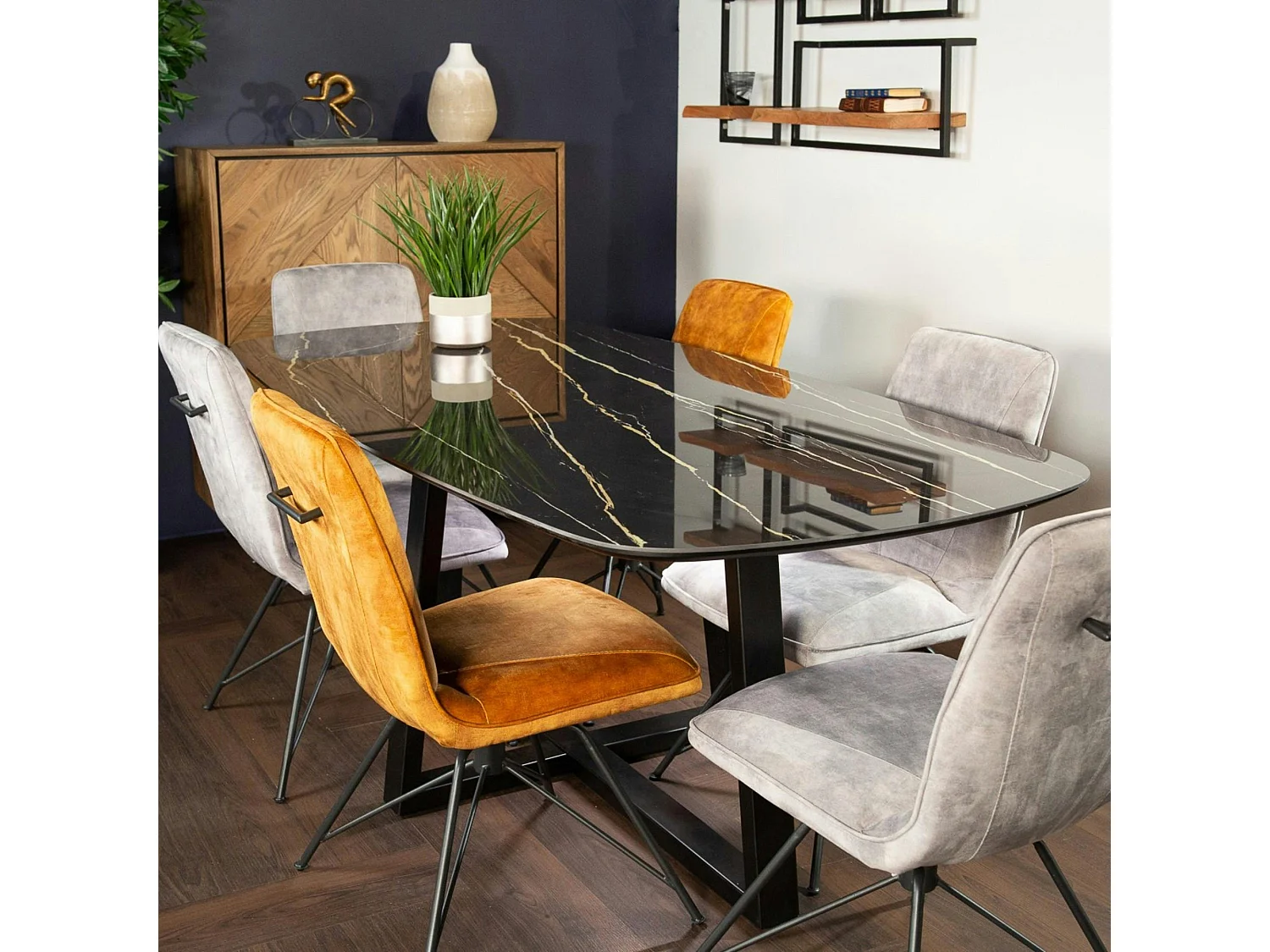 Table en céramique noire 200 cm FLORENCE