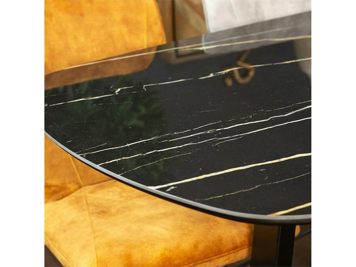 Table en céramique noire 200 cm FLORENCE