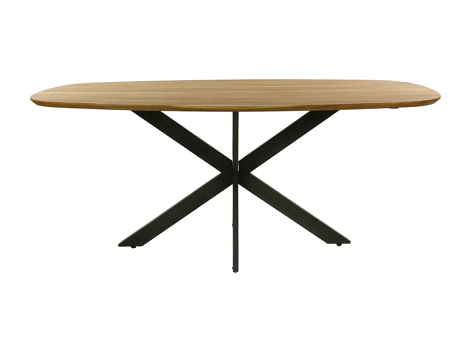 Table à manger en bois massif d'acacia avec bords arrondis 180 cm MELBOURNE