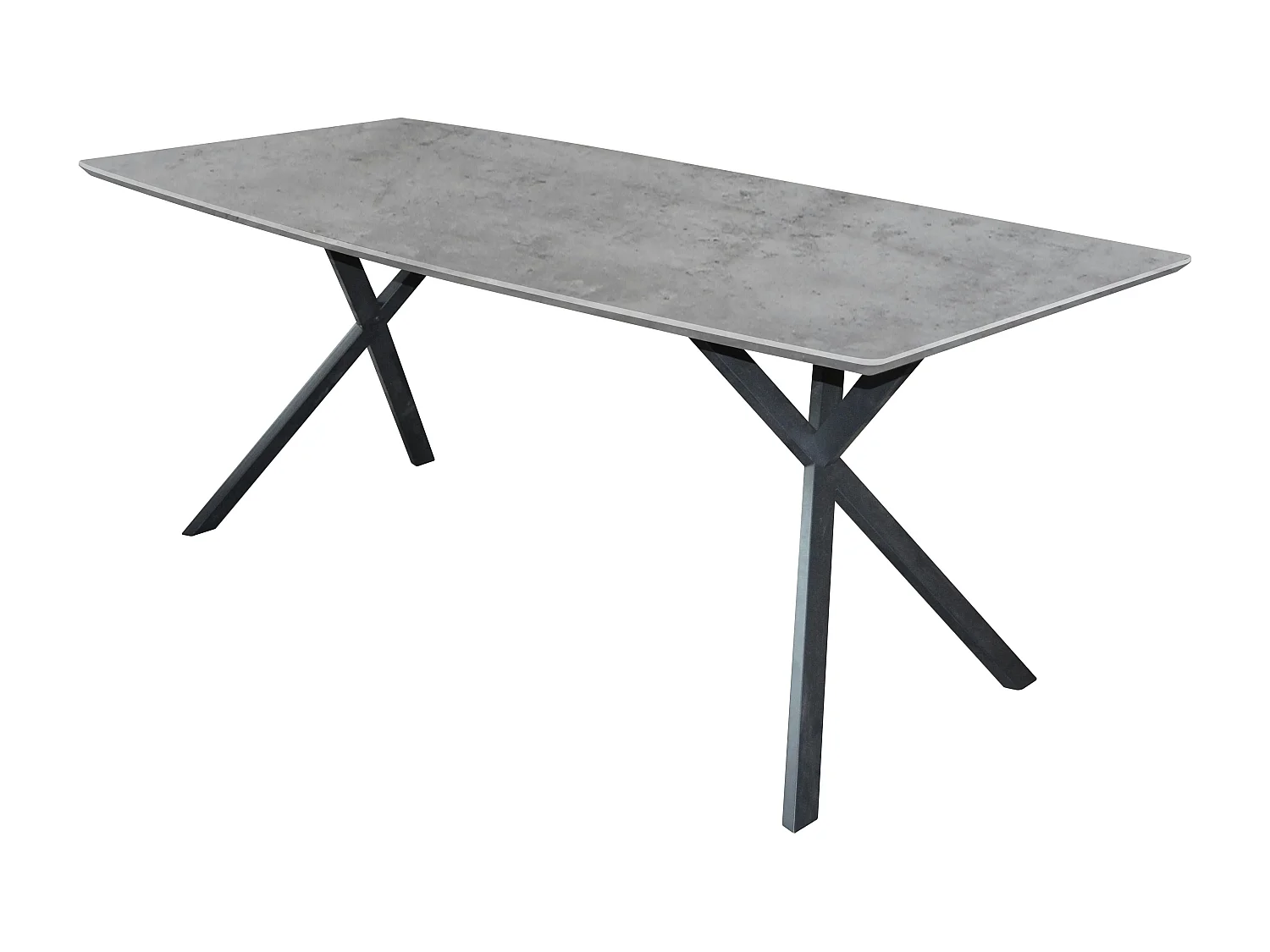 Table à manger contemporaine effet béton 160 cm HELSINKI