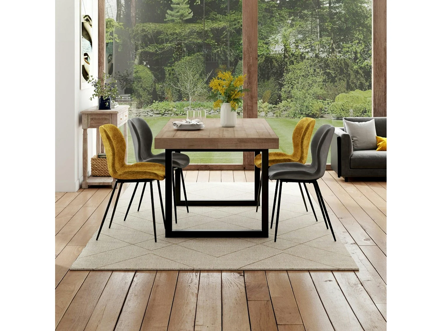 Table de salle à manger en bois recyclé 180 cm AUCKLAND