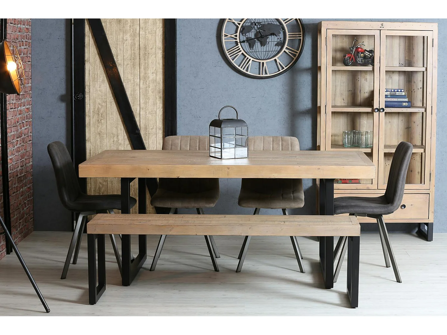 Table de salle à manger en bois recyclé 180 cm AUCKLAND