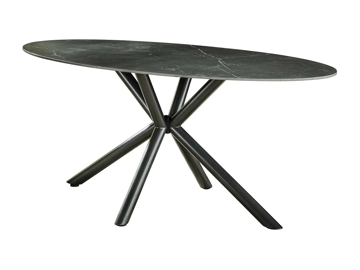 Table en céramique noire ovale 180 cm GALWAY