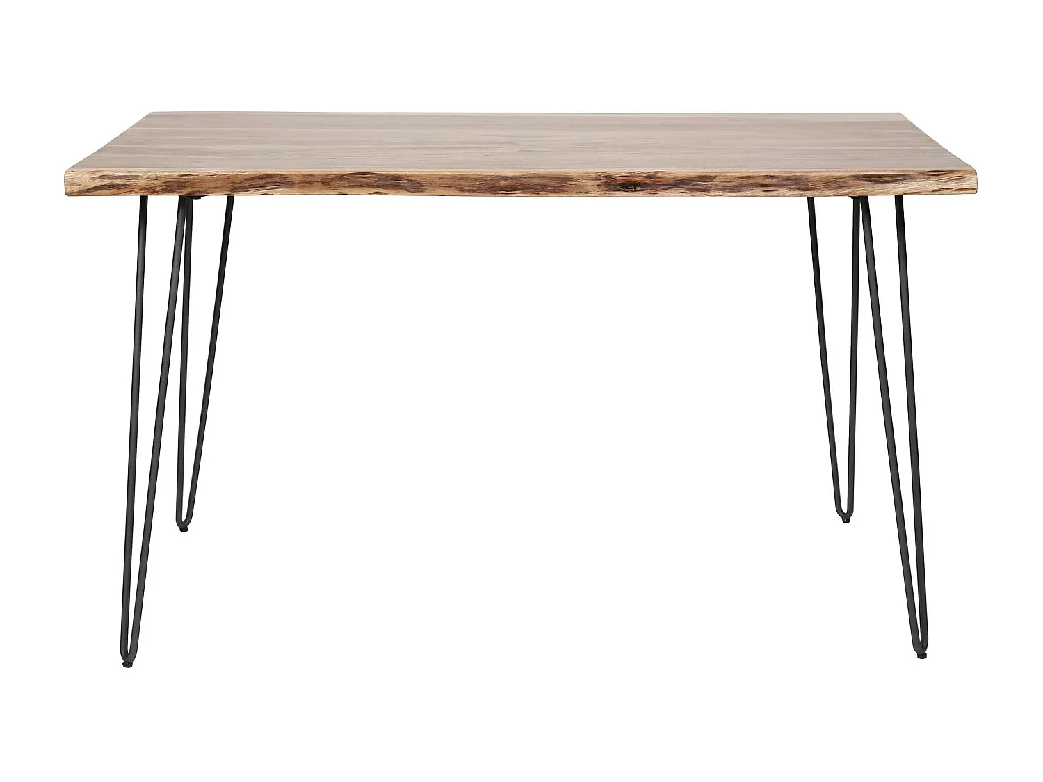 Table à manger bois d'acacia bordure naturelle 130 cm MELBOURNE