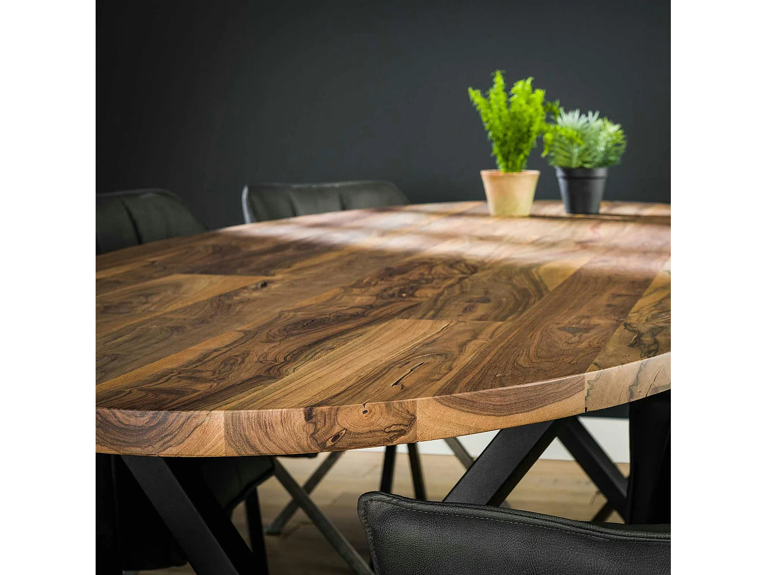 Table à manger bois forme ovale 200 cm HALIFAX