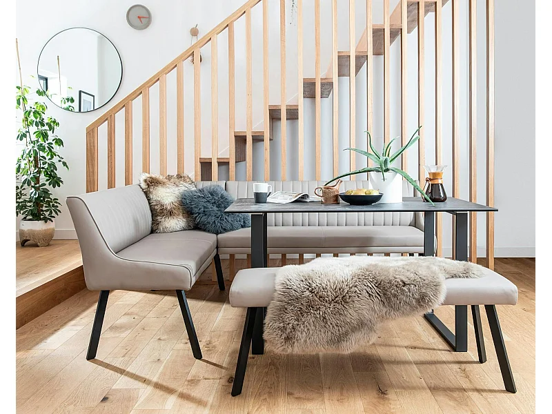 Table céramique gris foncé 135 cm TORONTO