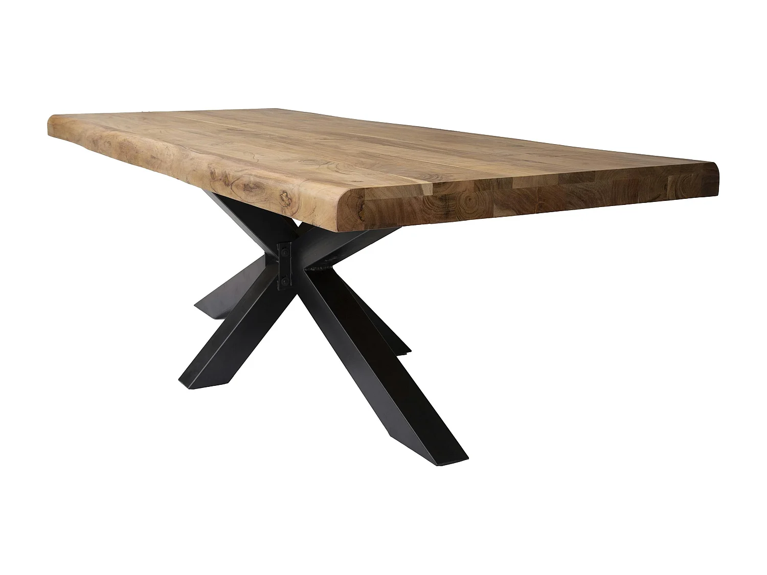 Table salle à manger bois massif pied mikado 200 cm MELBOURNE